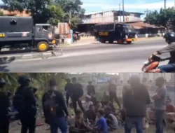 Petugas Gabungan Mengamankan Para Pelaku Penjarahan Pabrik Kaca