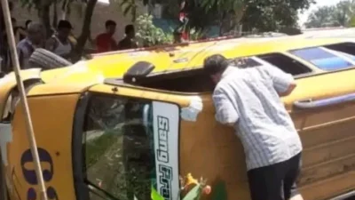 Kecelakaan maut terjadi di Jalan Desa Namorambe, Kecamatan Namorambe, Kabupaten Deli Serdang,