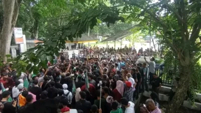 Suara Ledakan Warnai Demo di Langkat! Aparat dan Mahasiswa Tiarap