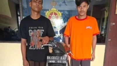 Curi Beat, 2 Abang Sok Seram Ini ‘Nginap’ di Polsek Tj Morawa