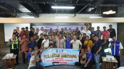 Pelindo Regional 1 dan Kepolisian Gelar Sosialisasi Keselamatan Berkendara di Belawan