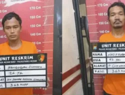 Dua pria kedapatan mencuri panel lampu lalu lintas di kawasan Jalan Sudirman, Medan.