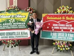 Andri Ridwan SH MH Raih Gelar Doktor Hukum Predikat Cumlaude.