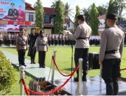 Kapolres Pasbar Pimpin Sertijab Kabag Ren, Kompol Muzhendra Jabat Wakapolres