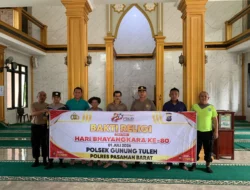 Sambut Hari Bhayangkara Ke-80, Polsek Gunung Tuleh Gelar Bakti Religi Bersihkan Masjid Jabalnur Bersama Warga