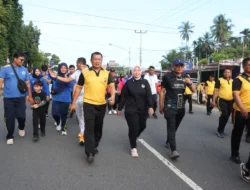 AKBP Agung Tribawanto S.I.K Pimpin Rangkaian Olahraga Bersama, Polres Pasaman Barat Sambut Hari Bhayangkara ke-80 dengan Semangat Kebersamaan
