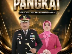 Semakin Amanah Mengabdi, Kapolres Pasaman Barat Ucapkan Selamat Kenaikan Pangkat Personel