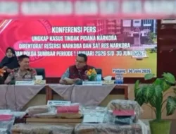 8 Kg Sabu Gagal Terbang dari BIM, Polda Sumbar Ungkap 705 Kasus Narkoba di Semester 1 2026