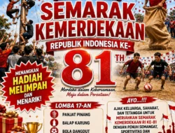 Meriah! Karang Taruna Muda Mekar Ranto Panjang Gelar Panjat Pinang Hingga Bola Dangdut di HUT RI Ke-81