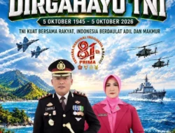 Kapolres Pasaman Barat AKBP Agung Tribawanto, S.I.K., M.H. Bersama Ketua Bhayangkari Ny. Panca Agung Ucapkan Dirgahayu TNI ke-81
